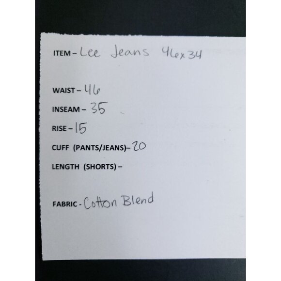 Lee Relaxed Fit Straight Leg Jeans Men's Size 46/34 Flex - Picture 7 of 8